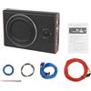 NIGORIY Subwoofer Attivo, 600 W Subwoofer Auto Rinforzo dei Bassi 0 a+12 dB, 8 Pollici Autoamplificato Auto Distorsione Armonica Totale <0.4%
