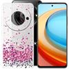 AQGGIIXY Cover per ZTE Blade A75 5G (6.60), con Supporto ad Anello Regolabile a 360° Custodia White Antigraffio in Sottile Morbido Silicone Custodia - WM85