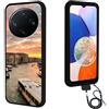 FortiCase Custodia Personalizzata con Cordino per TCL 60 SE,Nero Silicone Cover,con la Tua Foto,Immagine o Scritta,per TCL 60 SE Personalizzata Case -1ZGS