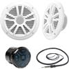 Generico KIT SET PER BOSS AUDIO SYSTEMS MG250W.6, kit marino con ricevitore bluetooth MGR250B, waterproof, 1 coppia di altoparlanti MR6W e 1 dipole antenna MRANT10, per mare, barca, piscina, 1 kit