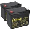 Akkuman.de Akkutechnik vom Fachmann Batteria di ricambio per Cascare/Casamobil Strider Midi 3 e 4 2 x 12 V (24 V) 36 Ah resistente ai cicli AGM Long