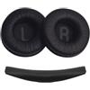 Generic 1 Set Cuscinetti Auricolari+Archetto di Ricambio per Tune 600 T450 T450BT T500BT, Cuffia in Spugna Orecchio Pad Pad Archetto, Accessori per la Riparazione Delle Cuffie (Nero)
