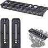 INNOREL 2 Pezzi QV160 Piastra scorrevole a sgancio rapido Compatibile con la testa del fluido video serie Manfrotto 501PL, piastra di montaggio della fotocamera Con viti da 1/4 e 3/8, larghezza 50mm