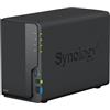 Synology DS223 - Stazione disco NAS a 2 alloggiamenti (Realtek RTD1619B Quad-Core 2 GB di RAM, 1 RJ-45 1 GbE), 8 TB con 2 HAT3300-4T