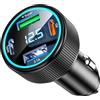 NEUTYPECHIC Presa USB Auto 4 Porte di Ricarica, Caricatore Auto Ricarica Super Veloce da 66 W, Accendisigari USB Applicabile ad Accendisigari, Telefono Cellulare, MP3, MP4, Macchina Fotografica