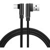 YSJJZRL Cavo micro USB Cavo di ricarica da USB a micro USB Cavo di ricarica micro USB intrecciato in nylon ad angolo retto a 90° (3M,Nerone)