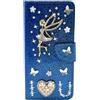 BLOTECH Custodia per Xiaomi Redmi 15C,Flip Cover for Xiaomi Redmi 15C Brillantina Pelle Phone Portafoglio,3D Angel Bling PU Pelle Brillantini Creativa Flip Wallet Tasche BackCase - Blue