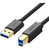 UGREEN Cavo per stampante USB-A 3.0 e USB-B 3.0, 1 m, nero