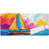 Shozhoo Tappetino Mouse XXL 1000 x 600 x 3 MM, Barca a vela colorata Tappetino Mouse Grande Tappetino Scrivania, Tappetino Mouse Gaming con Gomma Impermeabile e Antiscivolo, Mouse Pad per Lavoro Ufficio S-517