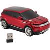 Vikye Mouse da Gioco Wireless a Forma di Auto Sportiva, Ricevitore USB da 1600 DPI per Laptop, Compatibile con e (rosso)