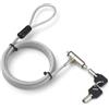 Techly 108262 Lucchetto con Sistema di Sicurezza Wedge-Lock per Notebook Cavo 1,8m Silver