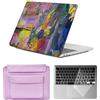 HLAAJJX Custodia per Macbook Air 15 pollici M4 M3 M2 M1 2025 2024 2023 A2941 A3114 A3241,Copertina Cover Rigida & Borsa Tasche & Tastiera Cover per Apple Mac Air 15,Dipinto Astratto