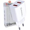 echo ENG Alimentatore Caricabatterie 2 USB DEVCOline da Muro Caricatore 5V/2.1A 10W 2 Porte USB-A Ricarica Rapida Compatibile con Android Samsung Huawei Xiaomi Sony - AT AM 2USB