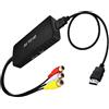 Pkouocry Adattatore HDMI, AV to HDMI Full HD, Adattatore RCA a HDMI, Uscita Video Adattatore Audio per HDTV Monitor Proiettore STB VHS PS3 Sky Blu-ray Lettore DVD