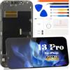 SRJTEK OLED Per IPhone 13 Pro 6.1 pollici LCD Screen Kit di Ricambio per IPhone 13 Pro A2483, A2636, A2638, A2639, A2640 Digitalizzatore LCD (Nero, senza cornice)
