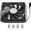 Dilwe Ventola per Case del Computer da 80 Mm Ultra Sottile - Raffreddamento a Lunga Durata 4 PIN PWM Con Regolazione Intelligente della Velocità - Borsa a Vite Inclusa