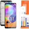 AGCUT per Samsung Galaxy A31 LCD Display - LCD Schermo per Samsung A31 A315 per Samsung A31 A315 SM-A315G/DSL SM-A315G Touchscreen Vetro Full Assemblaggio con Cornice (Nero)