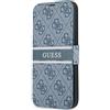 Guess GUBKP13S4GDBL - Custodia a libro per iPhone 13 Mini, motivo a righe, colore: Blu