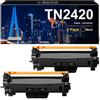 AKMOZ TN2420 Toner Compatibile con Toner Brother TN 2420 TN-2420 TN2410 per Brother MFC L2710DW L2710DN MFC-L2710DW MFC-L2710DN MFC-L2750DW HL-L2350DW DCP-L2510D DCP-L2530DW TN 2420 TN-2420 (2 Nero)