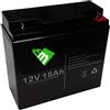 ANFEL 12V 18Ah batteria al piombo ermetica ricaricabile per UPS gruppi di continuità antifurti allarmi avviamento trattorino rasaerba, ermetica ricaricabile