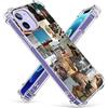 Vesidurt Custodia Western Country per iPhone 12, collage di cavalli cowboy cowgirl, custodia morbida in TPU alla moda compatibile per iPhone 12