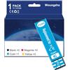 Woungzha Cartuccia d'inchiostro T40D Multipack Compatibile per Epson T40D1 per Epson SureColor SC-T2100, SureColor SC-T3100 SC-T5100, SureColor SC-T3100M MFP (1 Ciano)