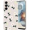 Guxira Cover Protettiva per Samsung Galaxy A55 5G, Carino Floreale Design Custodia Antiurto Silicone Cover Antipolvere Protettiva Case per Galaxy A55 - Fiori