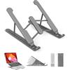 NONSOLOINFORMATICA Supporto PC Portatile 8 Altezze | Laptop Stand Ergonomico Pieghevole, in Plastica e Silicone, Raffreddamento Notebook 10-15,6, con Custodia