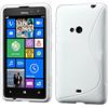 ebestStar - Cover Compatibile con Nokia Lumia 625 Custodia Protezione S-Line Design Silicone Gel TPU Morbida e Sottile, Bianco [Apparecchio: 133.3 x 72.3 x 9.2mm, 4.7'']