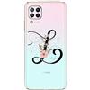 Mixroom - Cover Custodia Case In TPU Silicone Morbida Sfondo Trasparente Per Samsung Galaxy A12 Fantasia Iniziali Lettera L con fiori
