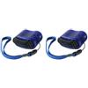 Besttoolifes Caricatore USB a manovella, generatore di corrente portatile, dinamo manuale, dispositivo mobile, power bank con luce LED, per attività all'aperto, verde (blu)