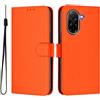 Generic Cover compatibile con Redmi A5 4G/POCO C71 4G (171) custodia in pelle PU, a portafoglio, chiusura magnetica, antiurto, con scomparti per carte di credito e supporto, arancione