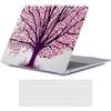 FFBOFFC Cover Rigida Compatibile con MacBook Pro 14 Pollici 2023-2021 Modello M3 A2992 A2918 M2 A2779 M1 A2442 con Touch ID, Plastica Custodia Protettiva Case & Copritastiera, Albero rosa