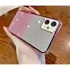 PAIX Custodia Telefono Trasparente Compatibile con Motorola Moto G54 5G Cover Cornice Elettroplaccata Gradiente Glitter Protettiva Sottile TPU