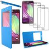ebestStar - Cover Compatibile con Samsung A7 Galaxy (2015) SM-A700F Custodia Portafoglio Protezione Libro Flip con Finestra View +Penna +3 Pellicole plastica, Blu [Apparecchio: 151x76.2x6.3mm, 5.7'']