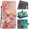 BLOTECH Cover per Redmi 15 5G Custodie PU Pelle per Donne Portafoglio Fessura Colorati Guscio Flip Caso Phone Custodie in Con Slot per Schede Magnetica Caso,Farfalla rosa luminosa