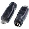 Oiyagai 2 Pezzi Adattatore di Ricarica DC 5.5 x 2.1mm Femmina a Micro USB Maschio per Cellulare e Tablet