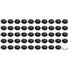 PATIKIL 0.35 X 0.08 Pollici Supporti Isolanti In Silicone Per Altoparlanti, 100 Pc Gommini Emisferici Piedini Antiscivolo Con Adesivo Per Giradischi Subwoofer Lettori Dischi, Nero