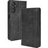 RonRun Cover Samsung Galaxy A04s, Custodia a Libro con Supporto Stand e Slot Porta Carte Case a Portafoglio Magnetica in Pelle PU Adatto per Samsung Galaxy A04s, nero