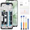 LADYSON Schermo TFT LCD per Motorola Moto G15 XT2521-3 Schermo di ricambio per Motorola Moto G15 Power XT2521-5 Display LCD Digitizer Touch Screen Kit di montaggio completo con telaio (nero con cornice)