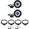 IPNOSIS Kit 4 Casse ALPINE SXE-1725S + SXE-1725S per Renault Clio V dal 2020 in poi, Scenic dal 2010 al 2021 + vedi altri modelli con 2 Supporti Anteriori, 2 Post e 4 Conn
