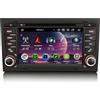 GONFEN Erisin 8-Core 4GB+64GB Android 14 Autoradio 2 Din GPS Navigatore per Audi A4 B9 B7 S4 RS4 8E 8F RNS-E SEAT EXEO 7 pollici Schermo CarPlay Android Auto Bluetooth 5.0 WiFi 4G DSP DAB+USB CD DVD FM