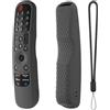 Hesupy Custodia in silicone compatibile con telecomando LG TV MR22GA/MR22GN/MR23GA, custodia in silicone per LG Magic TV LG C2 C3 G3 OLED telecomando, custodia in silicone con cordino (grigio scuro)