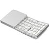 Jrifedptry - Mini tastiera Bluetooth pieghevole, tastiera wireless ricaricabile USB per iOS, Android, PC, laptop, smartphone - Argento