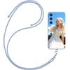 HBRYXJ Cover Personalizzata con Cordino per Samsung Galaxy A15 4G/5G, Personalizzate Custom Case con Foto e Test, Custodia con Laccio Tracolla Cellulare Regolabile e Rimovibile Cordino (Multicolore)