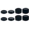 FIDSNK(フィズンク) Set di tappi per joystick analogici per controller Steam Deck Accessori da gioco, nero, 4 paia (8 pezzi)