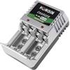 OISE ART STORE Trade Shop - Caricabatterie per Batterie Pile Ricaricabili Carica Batteria AA AAA 9v Ni-MH CD