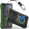 Kruilan 56800mAh Solare Power Bank con 4 Cavi,PD30W Caricabatterie Portatile Solare Ricarica Rapida,Power Bank Senza fil con Torcia LED | Bussola, 6 Uscite 3 Ingressi per Smartphones,Tablets