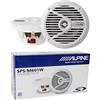 NSC 2 altoparlanti ALPINE SPS-M601W diffusori coassiali 2 vie marini bianchi 16,5 cm 165 mm 6,5 inch impermeabili water proof 35 watt rms 110 watt max 4 ohm piscina barca mare, a coppia