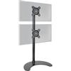 Duronic DM15D2V2 BK Doppio supporto monitor con base d'appoggio | 2 schermi 13"-32" | Altezza regolabile | Capacità 8 kg | VESA 75/100